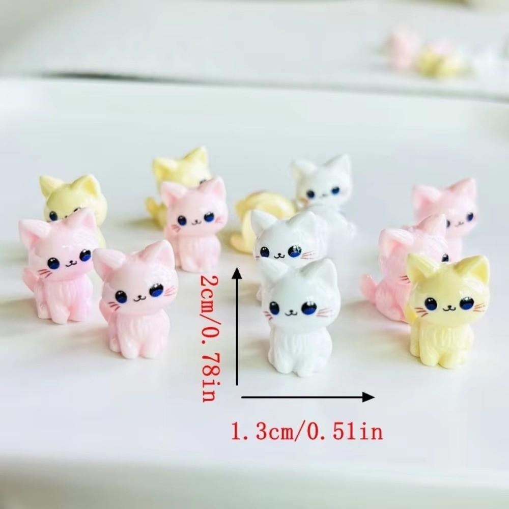 12Pcs Cute Cat Series Resin Decorations Diy Craft 3D Charms Cartoon Charms Scrapbooking Accessories
