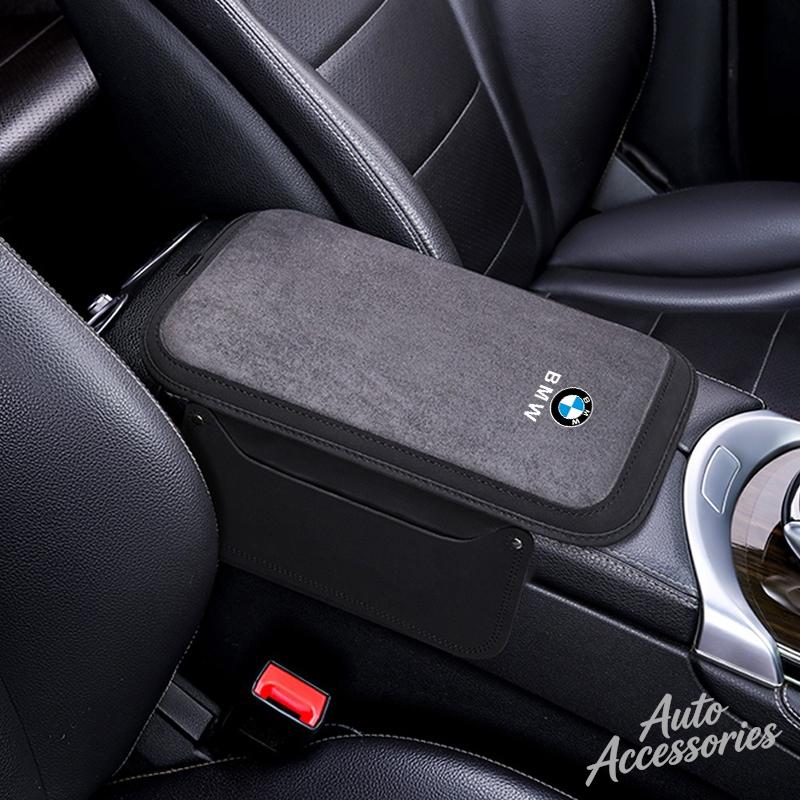 uylez5 Car Central Armrest Cushion Multifunction Storage Anti-slip Protective Pad For BMW X1 X2 X3 X4 X5 X6 F30 F34 E90 G20 F20 F21 E60