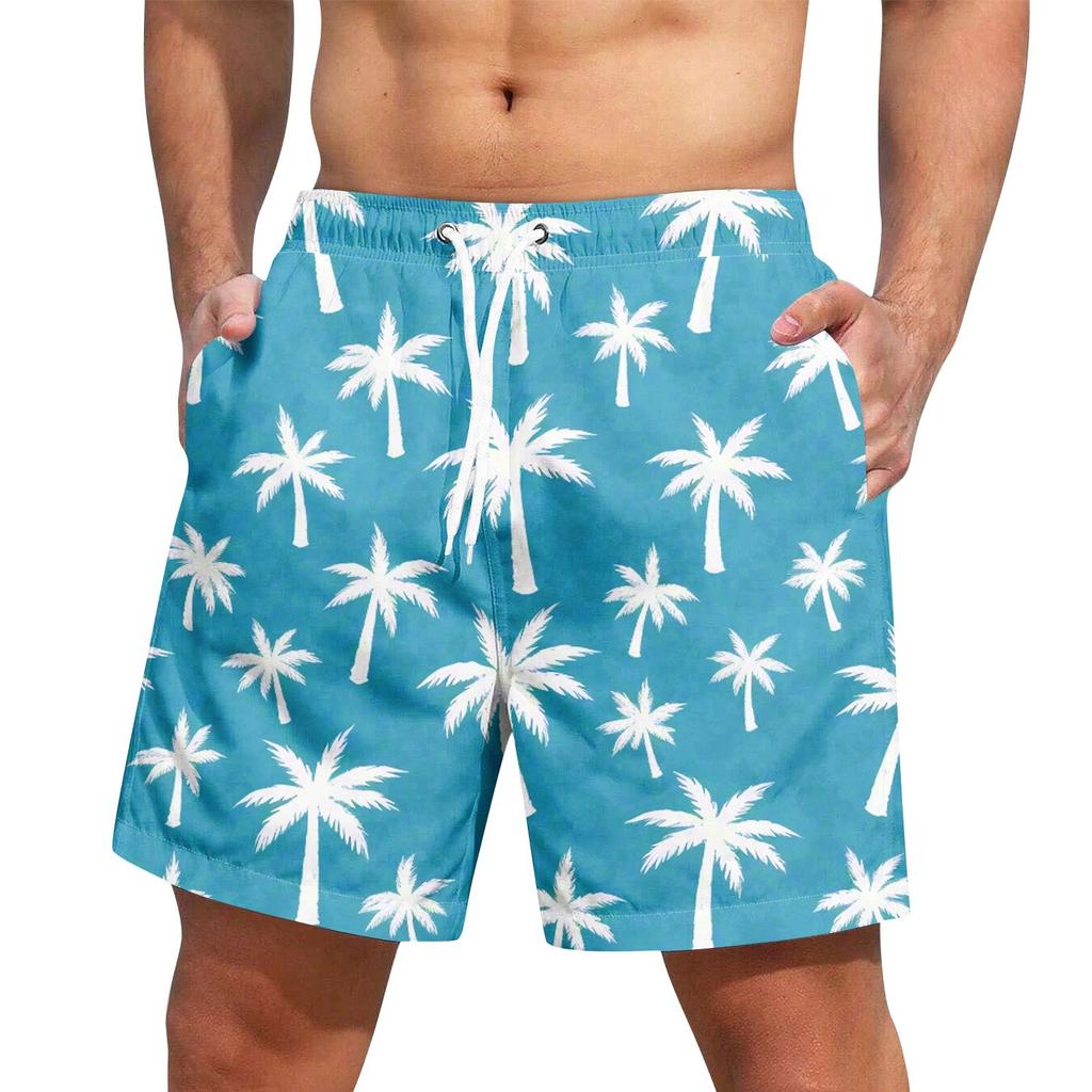 Men's Hawaiian Lace-up Shorts Casual Pants