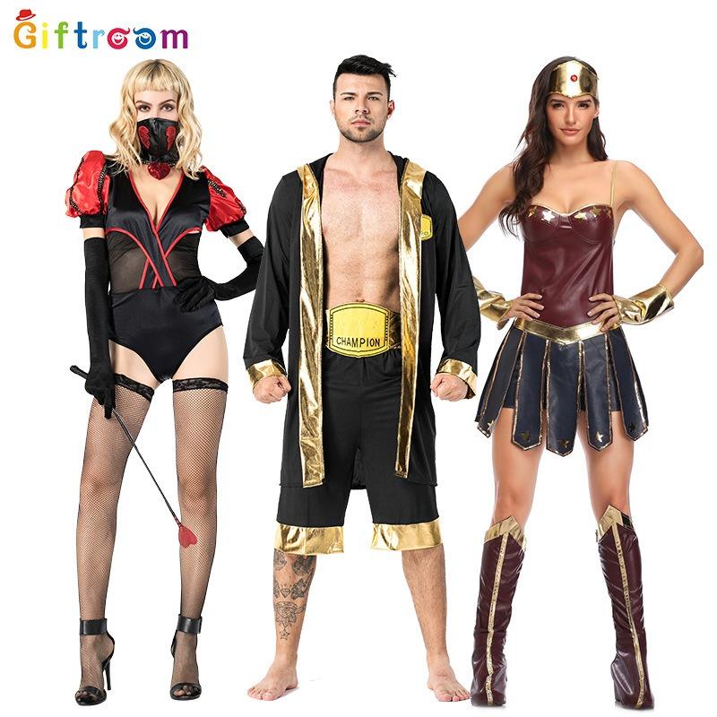 Костюмы для маскарада в западном стиле для взрослых мужчин и женщин: Цезарь, Королевский, Самурай, Древний, Костюмы генерала