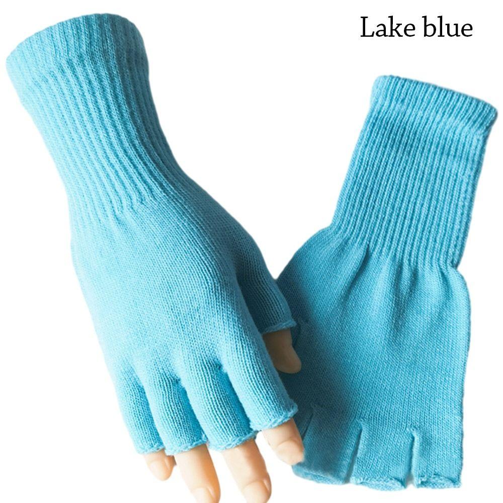 Длинные митенки без пальцев, утолщенные, зимние вязаные перчатки для мужчин и женщин