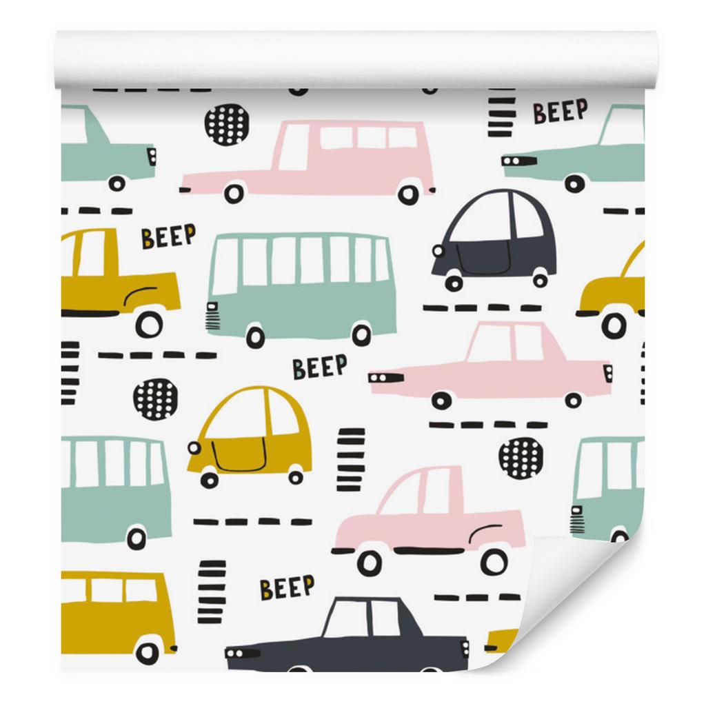Pastel Cars Wallpaper for Living Room and Bedroom 50x1000