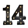 2Pcs 18 21st 30th 40th 50th 60th Black Number LED String Night Light Lamp Happy Adult Birthday Anniversary Party Decoration
