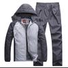 Men's Sports Suit Autumn and Winter Thick Section Jersey Track Suit Plus Velvet Winter Warm Clothing