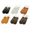 2Pcs Zipper Pulls, Zipper Heads PU Leather Replacement Zip Puller Tags Pull Tabs