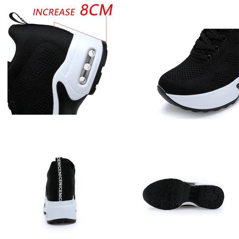 Size 34-39 Women Fashion Lightweight Sneakers Increase Shoes Outdoor Casual Shoes