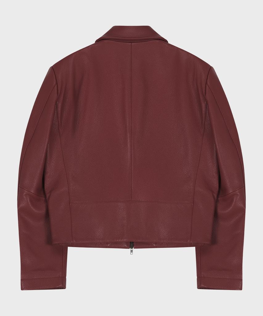 Noirer Goat Shrunken Leather Jacket (Red)