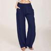 Женские повседневные прямые брюки, однотонные повседневные длинные брюки с карманами