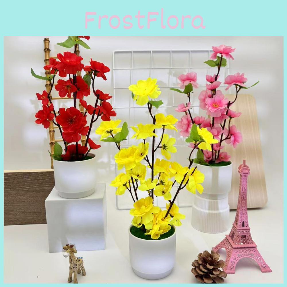 Fake Peach Blossom Plant With Realistic Texture For Outdoor Garden And Home Decor