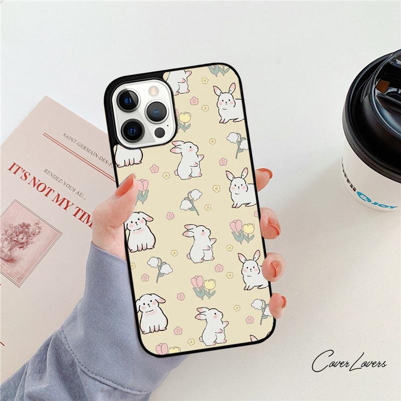 Чехол для телефона с рисунком кролика для Apple iPhone 17 Air Pro Max Plus Coque для iPhone 17 Air 14 15 16 13 12 Max Cover