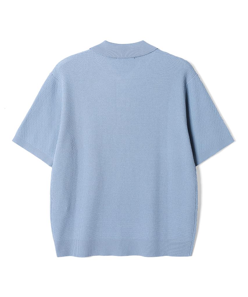 ADHOC Мужской летний вязаный топ с коротким рукавом и воротником (3 цвета) (Hc4Ska1)