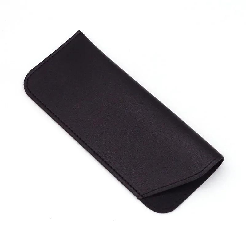 PU Leather Eye Glasses Sunglasses Case Convenient Eyewear Protector Box Protective Cover Case Solid Color Pouch Bag