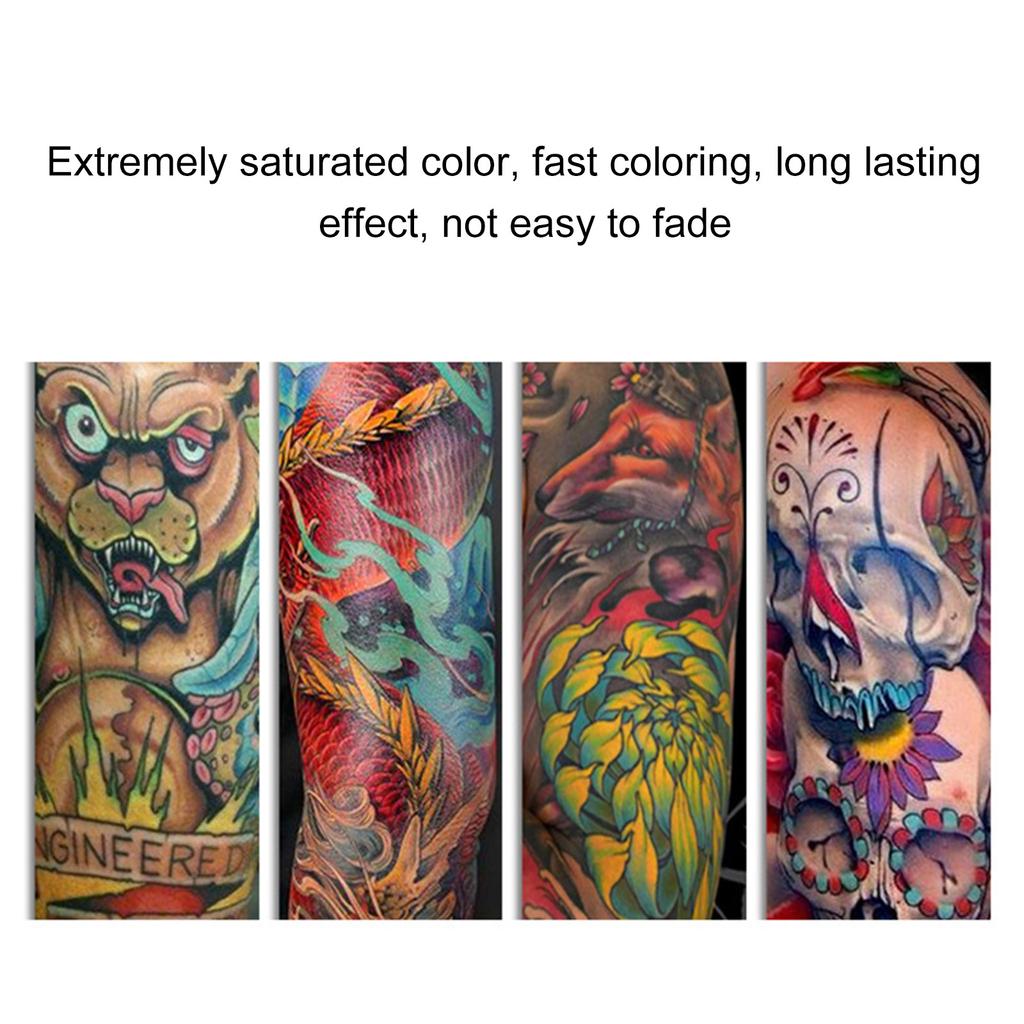 30 мл чернила для татуировки, 7 цветов, натуральные растительные пигментные чернила для тату, набор для тела, бровей, подводки для глаз, губ, татуировки