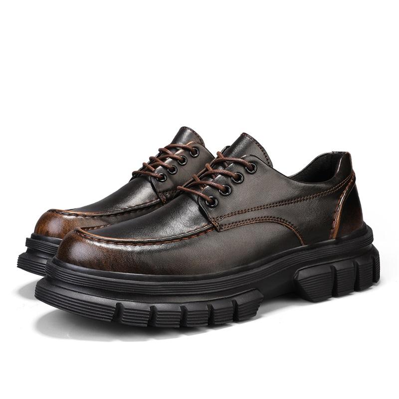 Модная классическая мужская свадебная обувь, универсальные мужские кроссовки ручной работы, повседневные оксфорды на толстой подошве, мужские деловые туфли на шнуровке