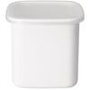 Nodahoro Enamel Storage Container, Heat-Resistant, Square, Large, with Seal Lid, See-Through, White Series, Made In Japan, WS-L