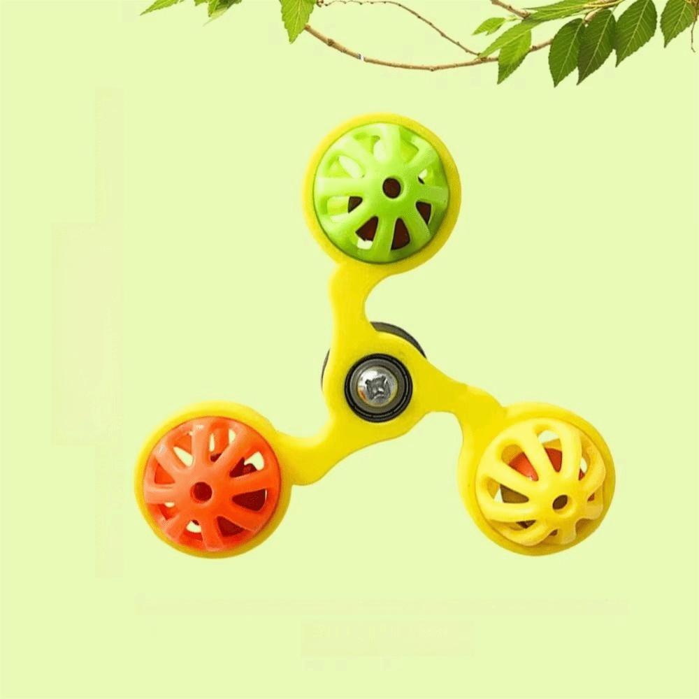 Interactive Bird Rotating Windmill 3 Bells Bird Cage Toy for Chewing Small Parrot Enrichment