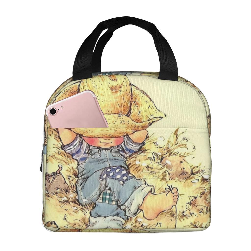 Cartoon S-Sarahs K-Kays Kawaii Girl Insulated Lunch Bag for Women Portable Thermal Cooler Lunch Box School