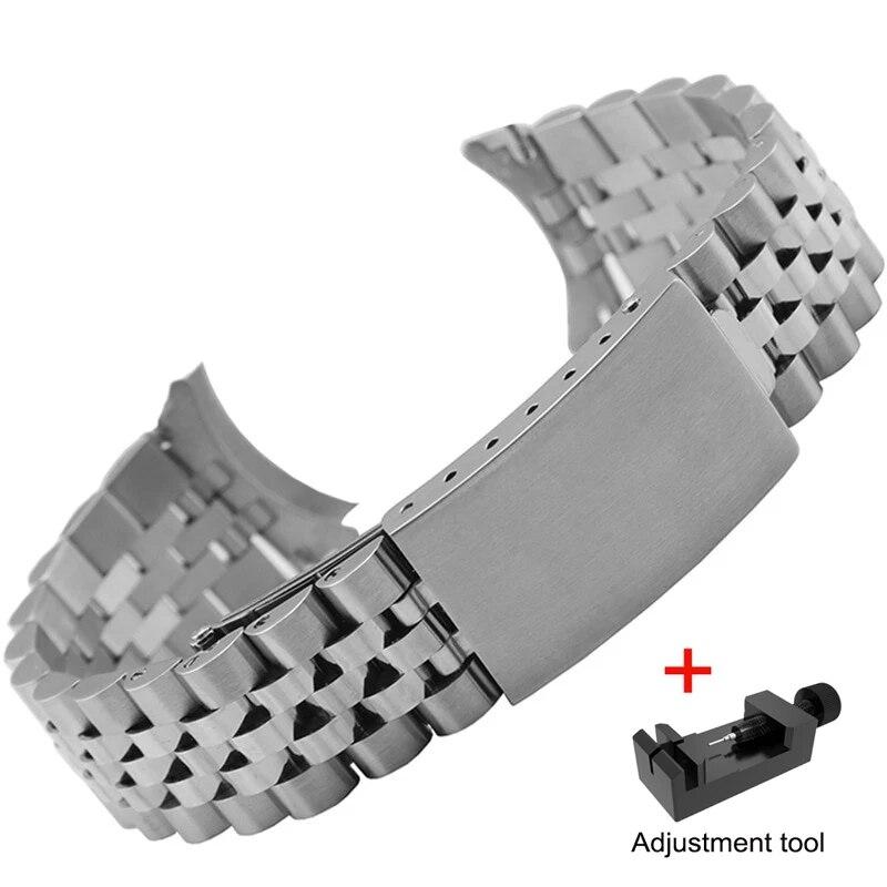 Ремешок для часов из нержавеющей стали, тон 13 мм, 17 мм, 18 мм, 19 мм, 20 мм, 21 мм, 22 мм, розовое золото, серебро, ремешок для часов, браслет-устрица
