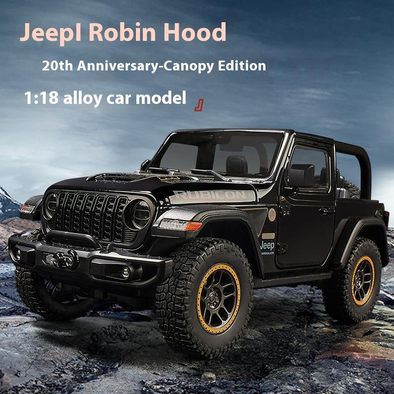 1:18 Jeep Wrangler Rubicon Off Road SUV Alloy Diecast Model Car High Simulation Home Trendy Ornaments Collection Hobby Gifts Toy ALS1