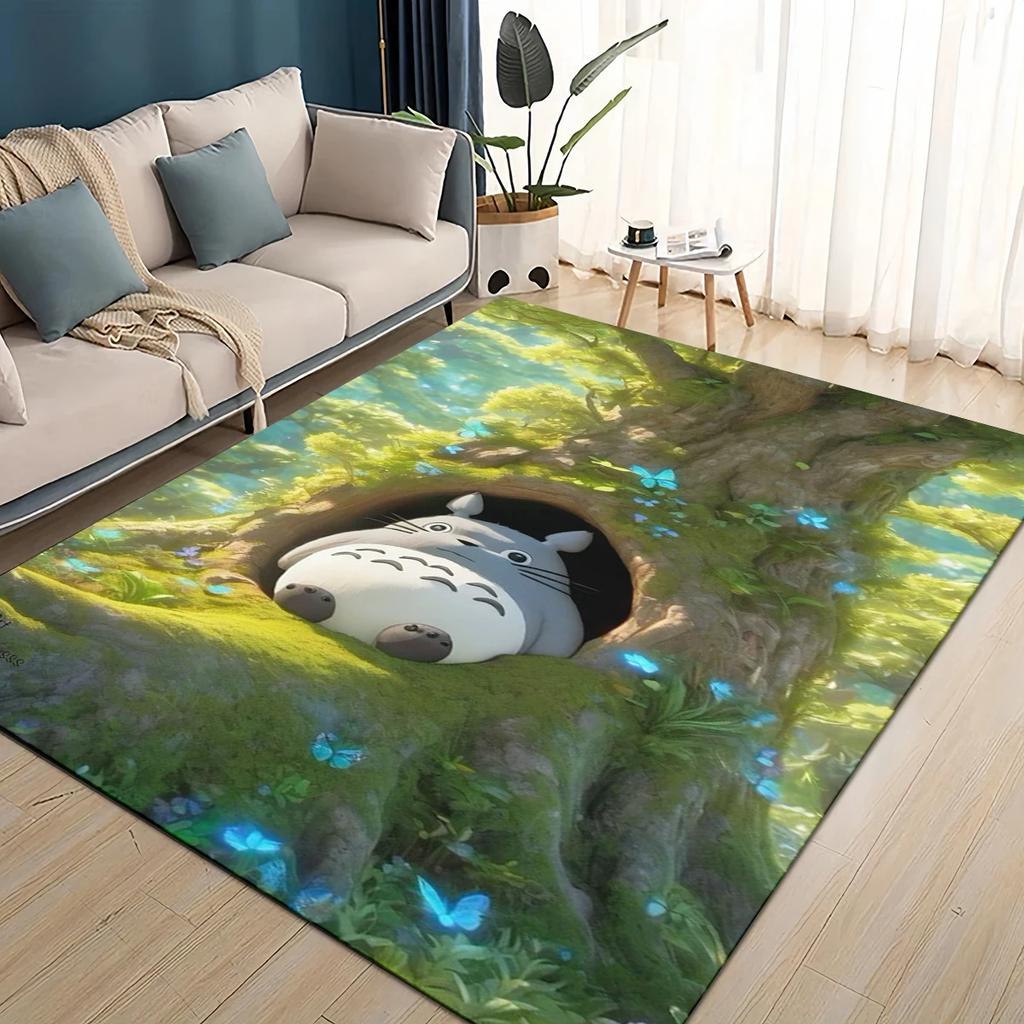 3D ковер с рисунком мультфильма Т-Тоторо, ковер для гостиной, детской спальни, декора у дивана, прихожей, нескользящий коврик для игр детей