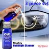 10/30ml Car Headlight Maintenance Cleaning Refurbishment Spray Polish Repair Liquid Headlight Polishing Anti-scratch Liquid Lens Cleaner Kit