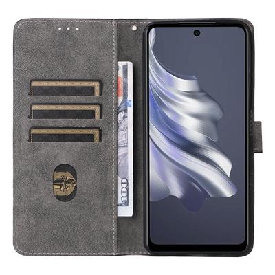 Для TECNO Spark 20 Pro KJ6 Чехол Блокировка RFID PU Кожа+ТПУ Чехол для мобильного телефона с ремешком