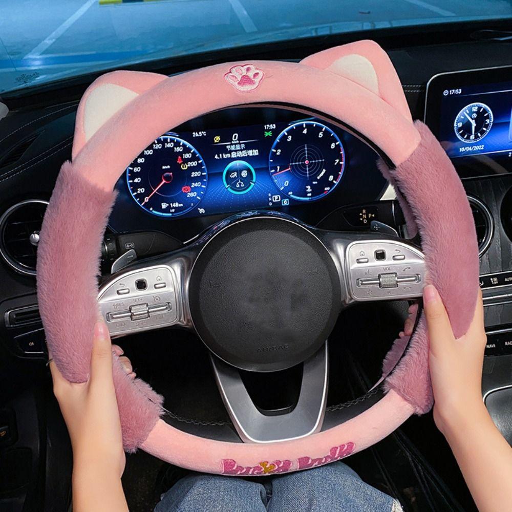 Cute Cat Steering Wheel Sleeve Steering Wheel Protector Cat Steering Wheel Cover Car Handle Cover