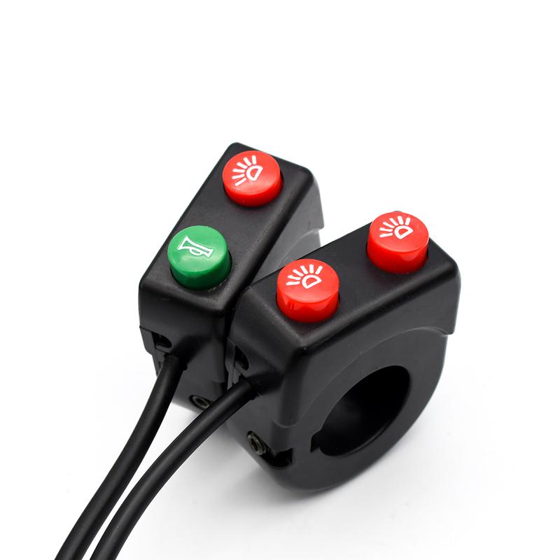Motorcycle Handlebar Switch Electric Bike Scooter Horn Turn Signals On/Off Button Light Switch Accessories 22mm