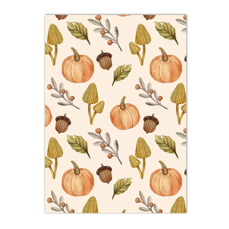 Canvas Painting Autumn Scenery Leaf Poster Print Nordic Wall Pictures Living Room Home Decor Hello Pumpkin Art