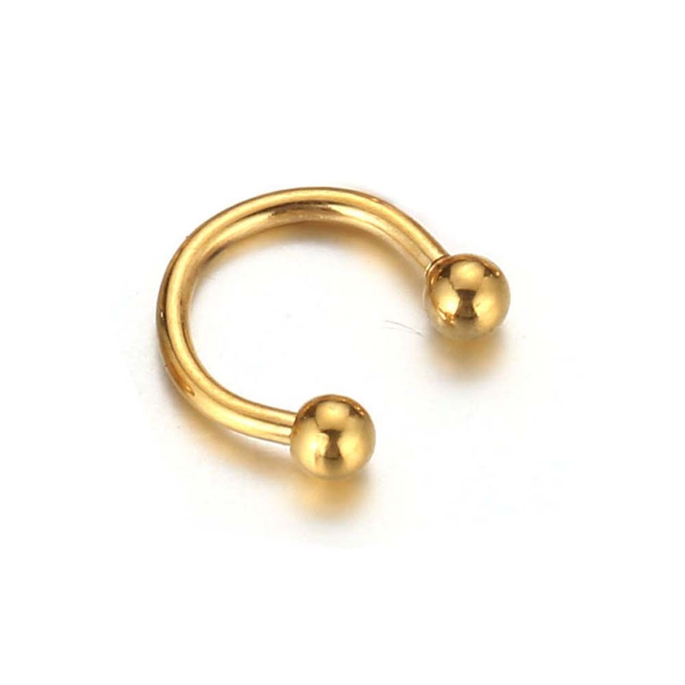 Для женщин круглые кольца в форме буквы C из нержавеющей стали кольца для носа кольца для губ украшения для пирсинга тела