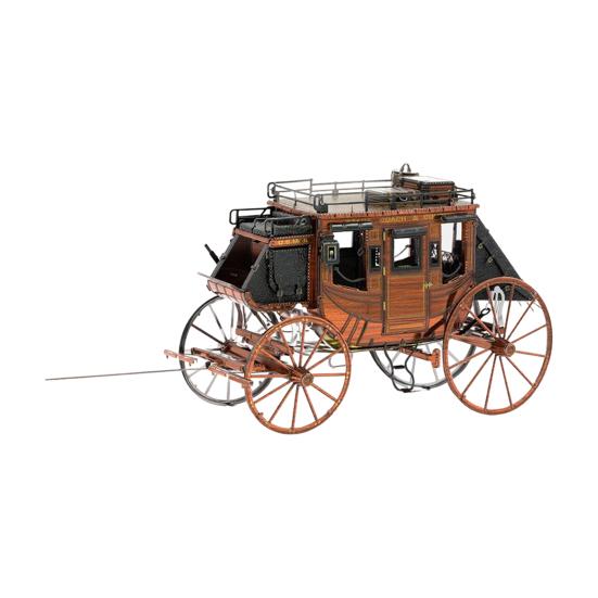 МодельSimulation Carriage Nostalgic Retro Style DIY Assembly Wild West Cowboy Carriage Realistic Ornament Miniature Scale 3D Metal Vehicle Model