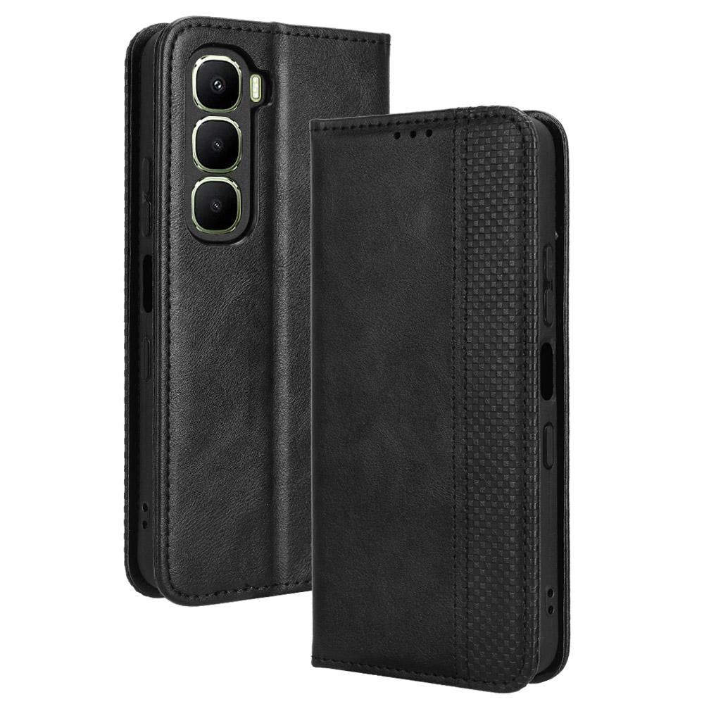 Кожаный чехол-кошелек с подставкой для Infinix Hot 60 5G/60i 4G, чехол для телефона с ретро-текстурой