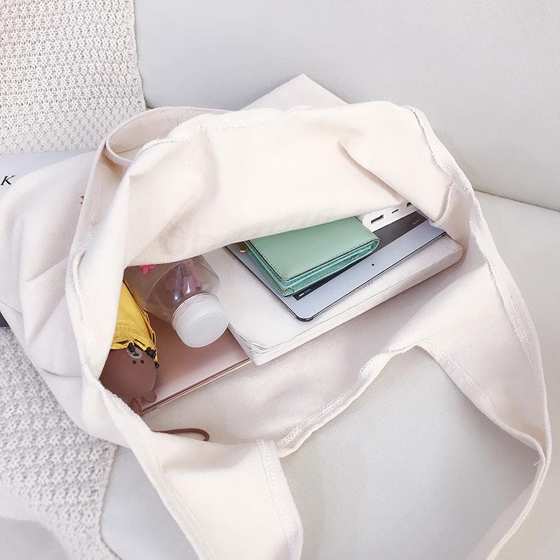 Холщовая сумка женская на плечо мягкая сестра литературная сумка для покупок студенческая тканевая сумка