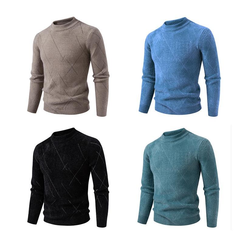 Men S Slim Fit Long Sleeve Crew Neck Knit Sweater