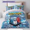 Custom Name,Italy National Football Team Pattern Bedding Home Decoration Birthday Gift ( 1 duvet cover + 2 pillowcase, without core),fan merchandise.