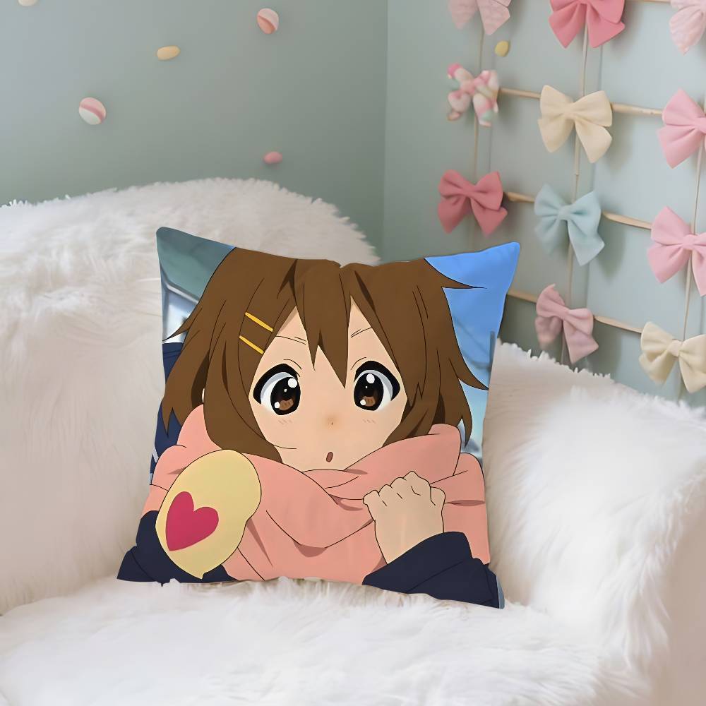 Милый Чехол Yyui Hirasawa Kawaii Из Плюшевой Ткани Мягкая Наволочка Двусторонний Печатный Чехол для Подушки Домашние Подарки
