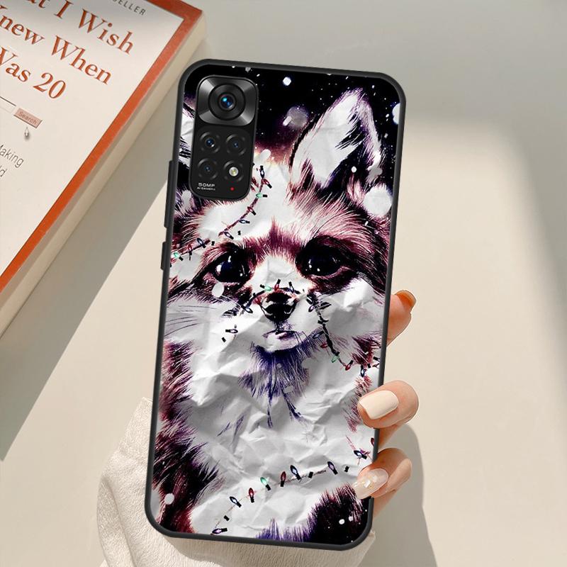 Чехол с милым мультяшным животным лисой для Xiaomi Redmi Note 10 8 9 11 Pro 8T 9S 10S 11S Redmi 10C 9C 9A 9T K50 K40 Gaming
