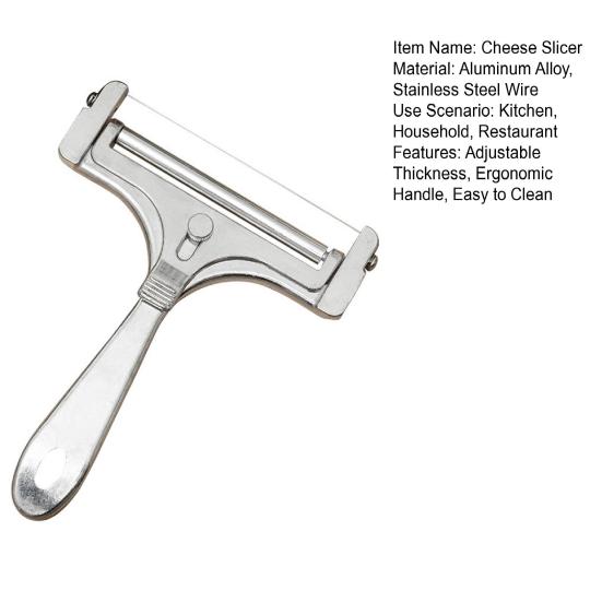 Cheese Slicer Multifunctional Adjustable Thickness Non-stick Ergonomic Handle Easy Clean Slicing Tool Food Grade Butter Cutter Cooking Utensils