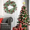 Искусственный рождественский венок для входной двери, уличная праздничная гирлянда, камин, гостиная дома