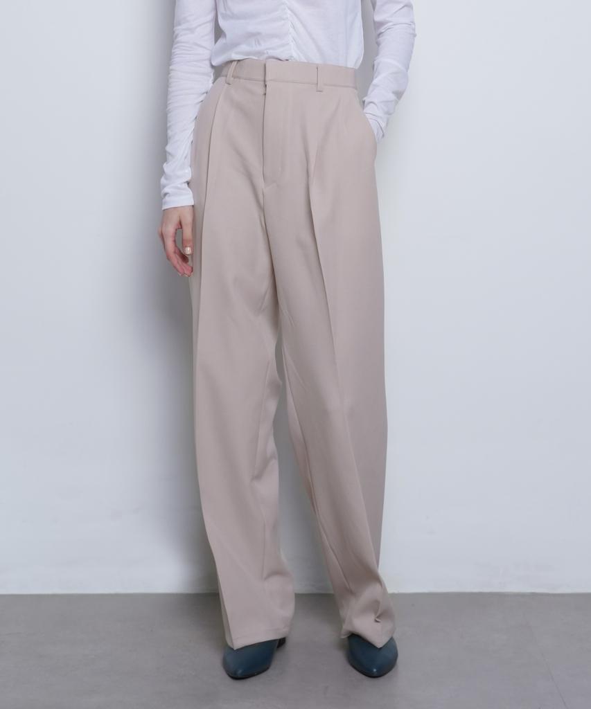 THE-ABON M56 Over Bon Setup Wide Slacks Black