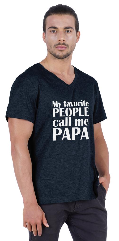 Inkmeso Мужская футболка Мои любимые люди называют меня папой Футболка с надписью «Письмо» в подарок папе Футболка для гордого папы и
