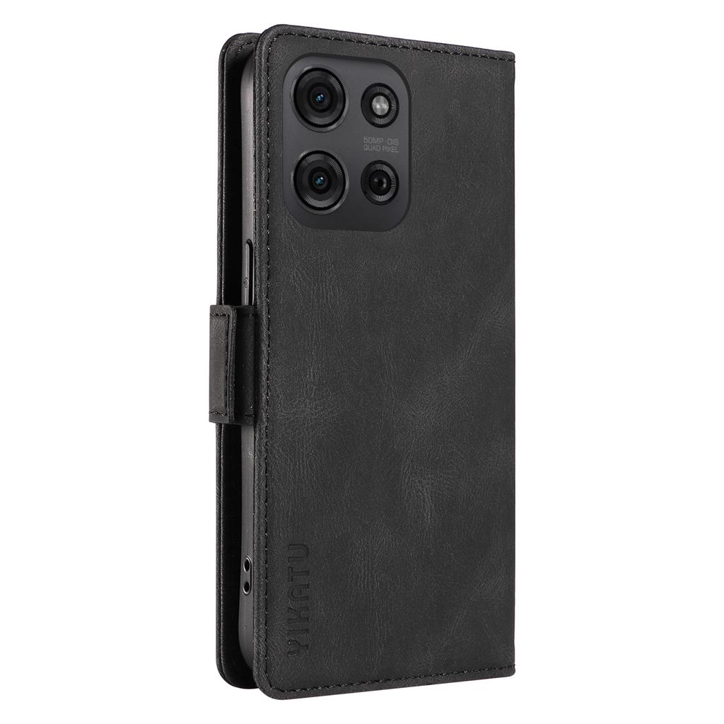 YIKATU YK-005 Для Motorola Moto G75 5G Чехол PU Кожаный Кошелек Чехол для Телефона Скин Ощущение Прикосновения