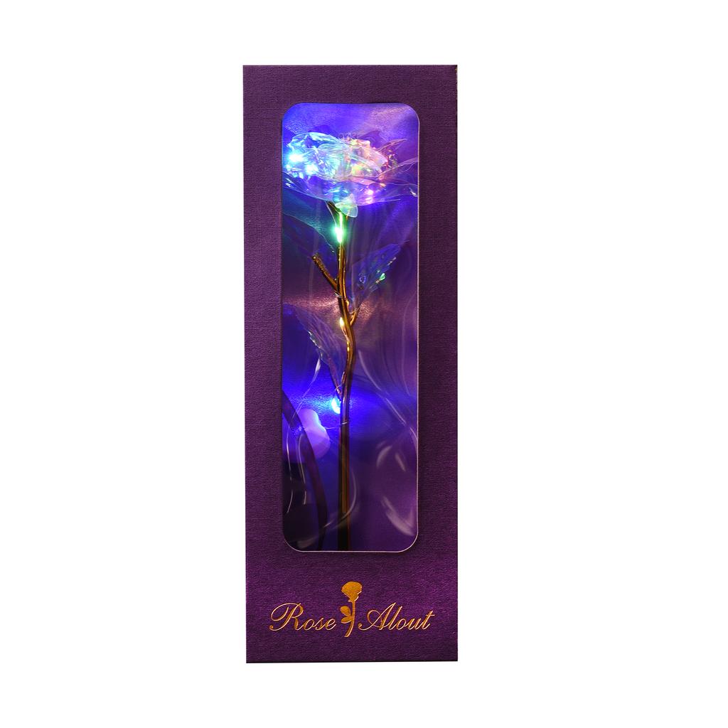 Красочная галактика Роза Подарки на День матери Розы из золотой фольги со светодиодной подсветкой Золотые розы Подарки