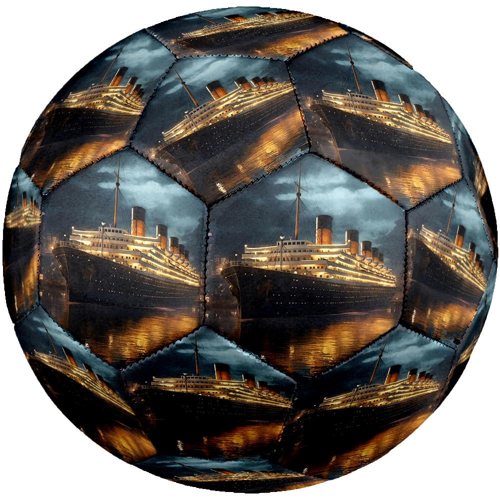 Titanic Theme Size 5 Soccer Ball, Suitable for Both Indoor and Outdoor Matches, a Gift Suitable for Everyone.