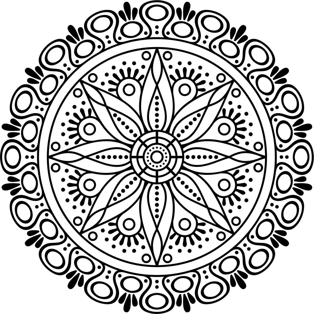 Printtoo Crafting Stamp Цветочный узор мандалы Деревянные круглые резиновые штампы Scrap-booking-2