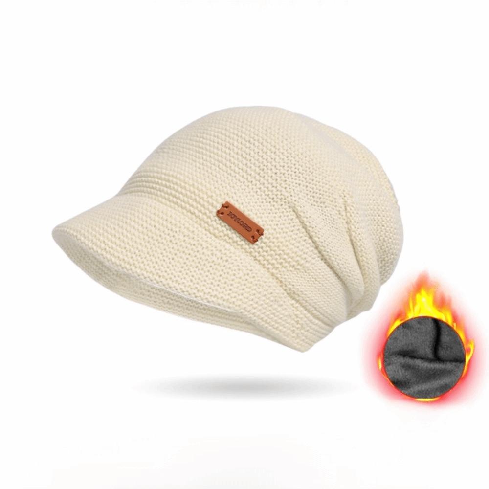 Вязаная шапка на флисовой подкладке, мягкий плюшевый берет, повседневные шапочки, для улицы