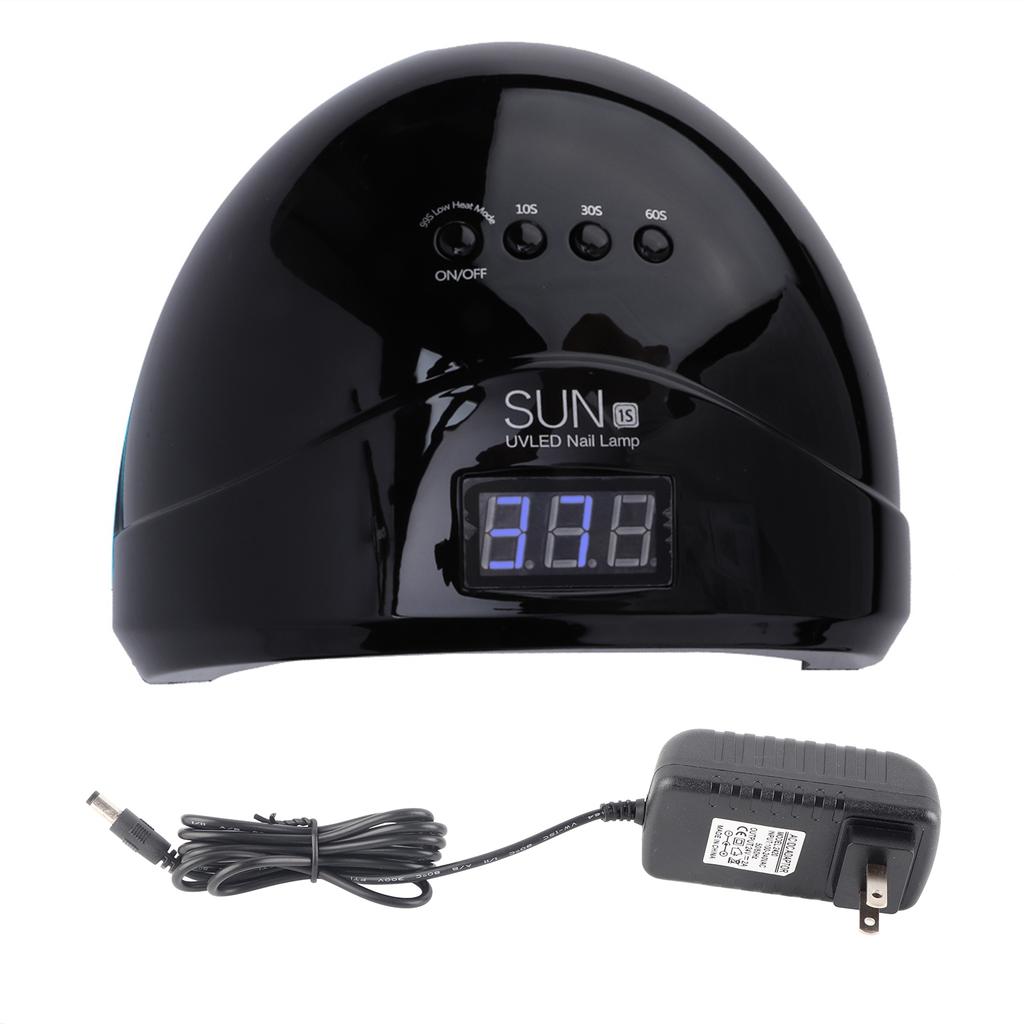 48W UV LED Lamp Nail Dryer Dual Light Source Gel Polish Lamp Light Manicure Curing Black