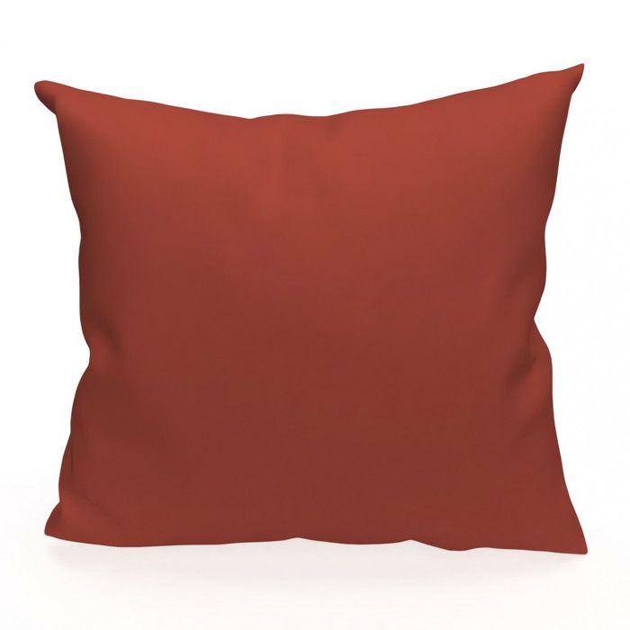 PANAMA Brick Cotton Cushion 40x40 Cm, by Soleil d'Ocre