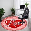 1pc Love Heart Chair Carpet for Office, Non slip, Soft and Durable Office Rug for Interior Decoration