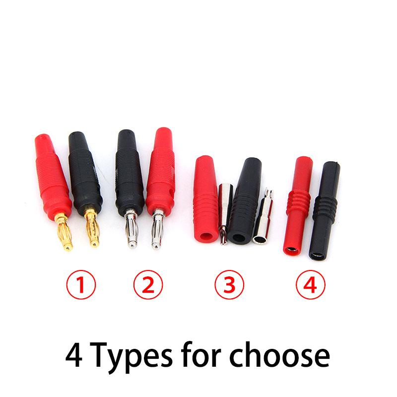 Красный Черный 4 мм банановый штекер-гнездо-гнездо медный разъем аудио динамик адаптер удлинитель изолированный штекер соединитель